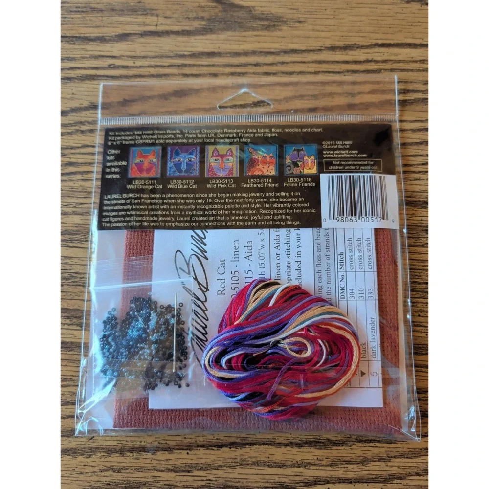 New Mill Hill Kit Laurel Burch Beaded LB30-5115 Red Cat